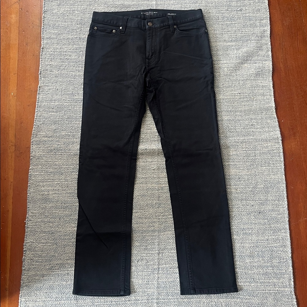 Banana Republic Men's Slim Traveler Pants Jeans Black 32 x 32